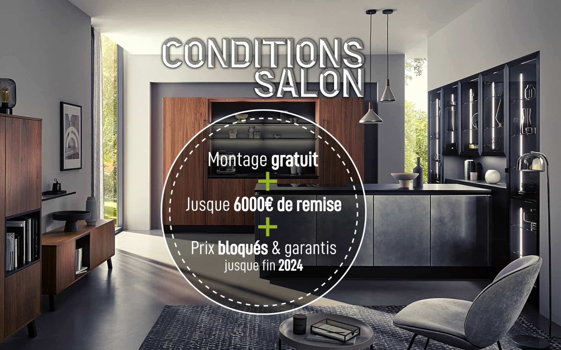 Conditions salon Batibouw sur les cuisine équipée IDÉO