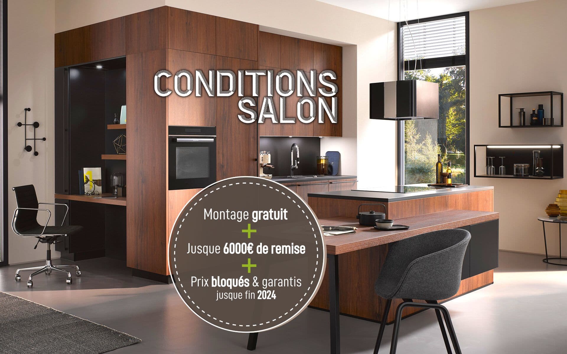 Conditions salon Batibouw sur les cuisines équipées IDÉO. Cuisiniste en Belgique