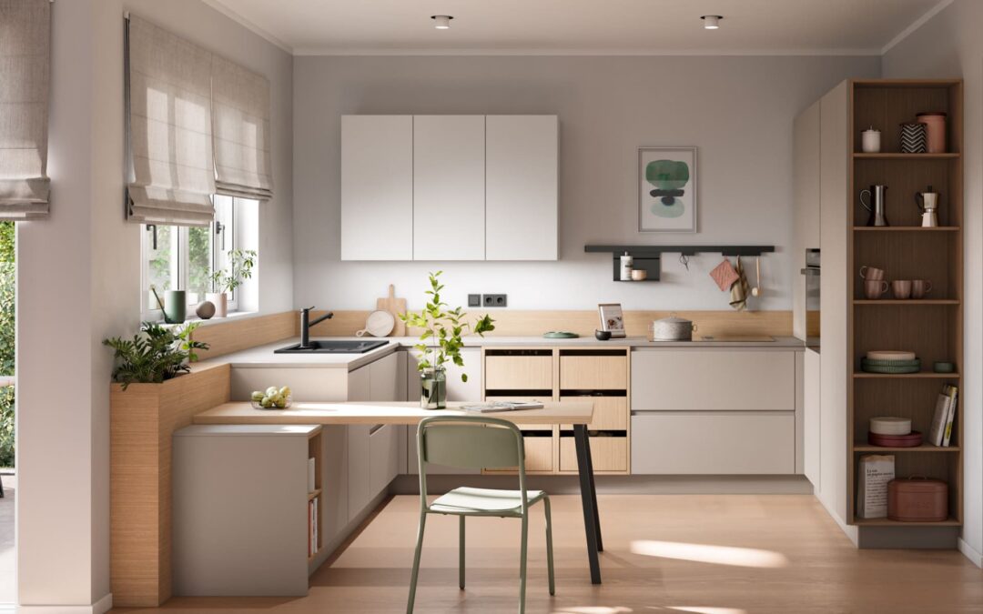 Tendances cuisine 2026 : lignes, couleurs, matières et rangements